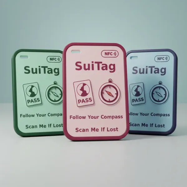 Screenshot of SuiTags — Etiquetas inteligentes NFC para equipaje project - Diseño 3D